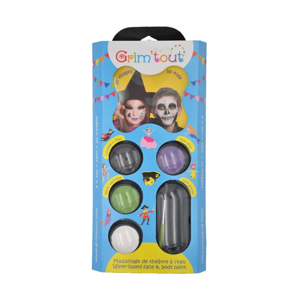 PALETTE MAQUILLAGE 4 COULEURS SORCIÈRE SQUELETTE