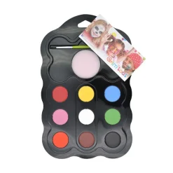 PALETTE MAQUILLAGE À L'EAU 9 COULEURS CARNAVAL
