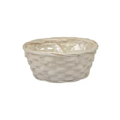 PANIER BAMBOU TRESSÉ ROND Ø20CM 9CM BEIGE