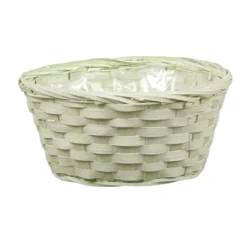 PANIER BAMBOU TRESSÉ ROND Ø20CM 9CM SAUGE