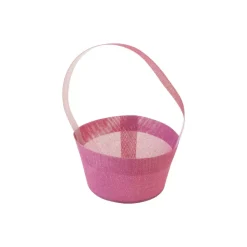 PANIER COULEUR AVEC ANSE 24X16CM FUCHSIA