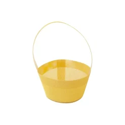 PANIER COULEUR AVEC ANSE 24X16CM JAUNE