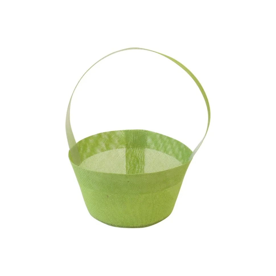 PANIER COULEUR AVEC ANSE 24X16CM VERT