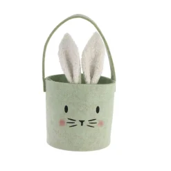 PANIER LAPINOU FEUTRINE BOUCLETTE 16X15.5CM VERT