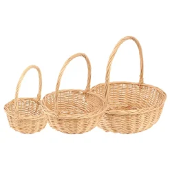 PANIER OSIER TRESSÉ ARRONDI 29X10X30CM NATURE