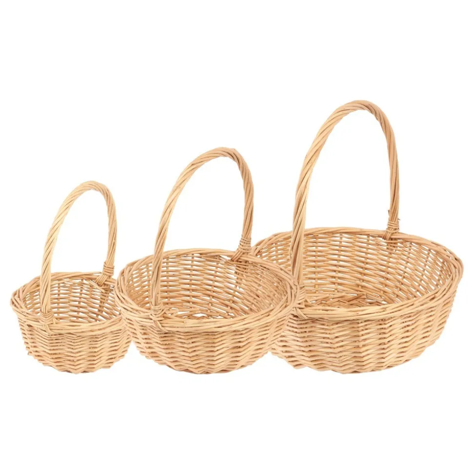 PANIER OSIER TRESSÉ ARRONDI 29X10X30CM NATURE