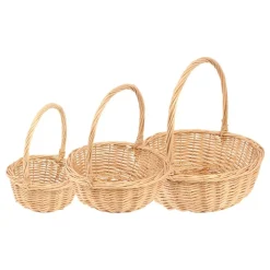 PANIER OSIER TRESSÉ ARRONDI 24X9X25CM NATURE