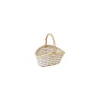 PANIER OVALE OSIER TRESSÉ 20X14X11CM NATURE BLANC
