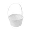 PANIER PÉTALES EFFET TOILE 23X16.5CM BLANC