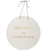 PANNEAU CARTON BIENVENUE COMMUNION OR 38CM LIN