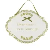 PANNEAU CARTON BIENVENUE MARIAGE BOTANIQUE 43X34CM