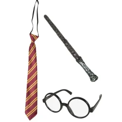 PANOPLIE ACCESSOIRES SORCIER POUDLARD 3 PIÈCES