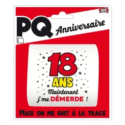 PAPIER TOILETTE WC HUMOUR ANNIVERSAIRE 18 ANS