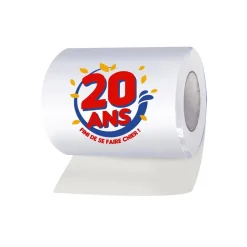 PAPIER TOILETTE WC HUMOUR 20 ANS