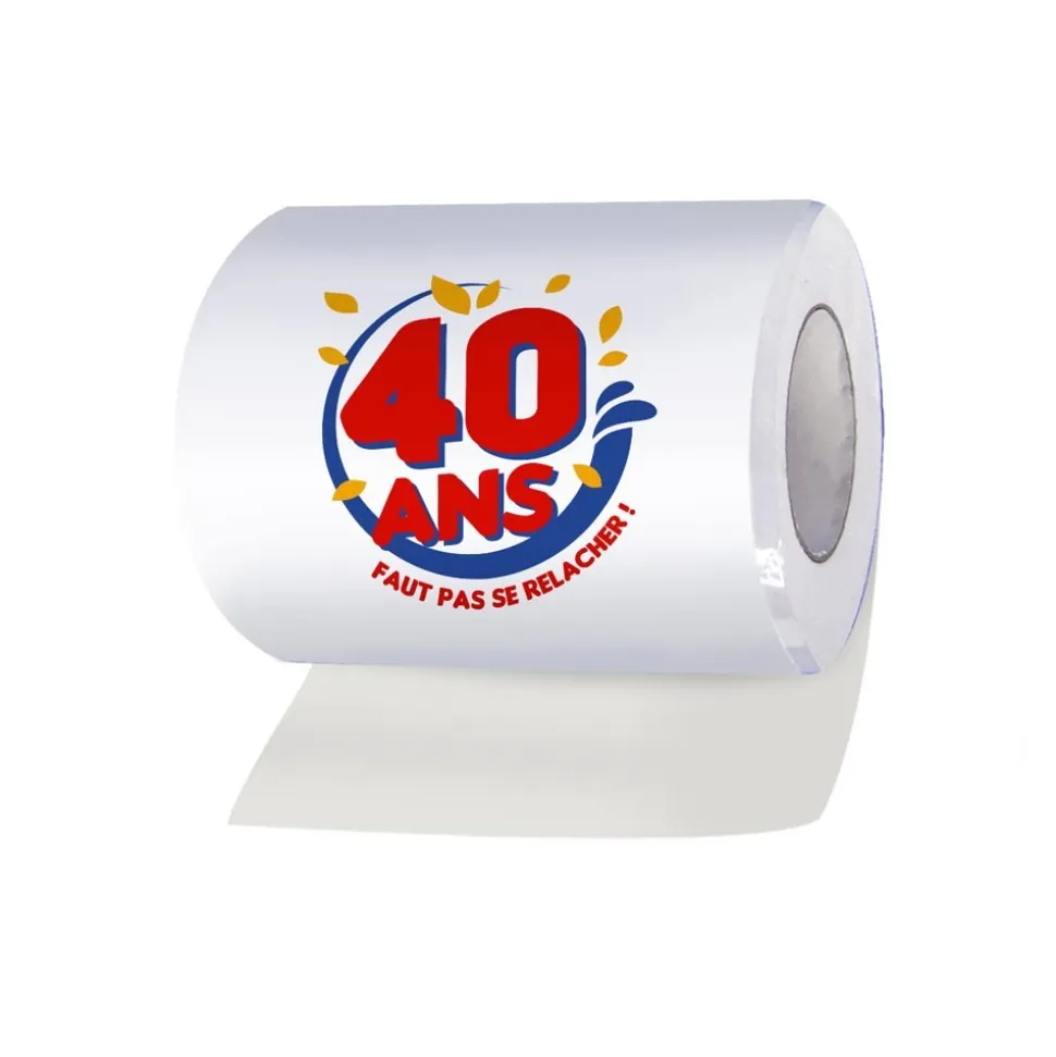 PAPIER TOILETTE WC HUMOUR 40 ANS