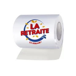 PAPIER TOILETTE WC HUMOUR LA RETRAITE ÇA SOULAGE