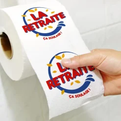 PAPIER TOILETTE WC HUMOUR LA RETRAITE ÇA SOULAGE