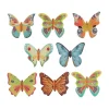 8 PAPILLONS AZYME COMESTIBLE 4.8X4.CM MULTICOLORE