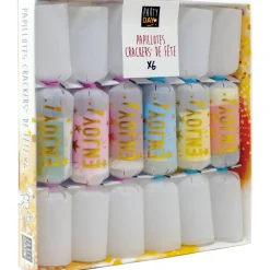 6 PAPILLOTTES CRACKERS DE FÊTE ENJOY - F1