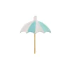 6 PARASOLS TURQUOISE AVEC PIC 8CM