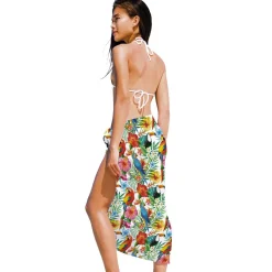PARÉO SARONG HAWAÏEN TROPICAL TOUCAN 1.5M FEMME