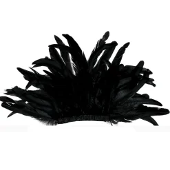 ÉPAULETTES PLUMES NOIR INDIEN ADULTE