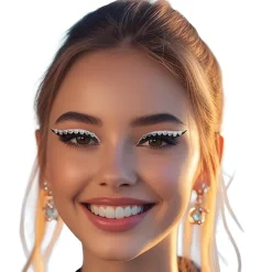 6 PAUPIÈRES PAILLETÉ STRASS BIJOUX ADHÉSIFS FEMME
