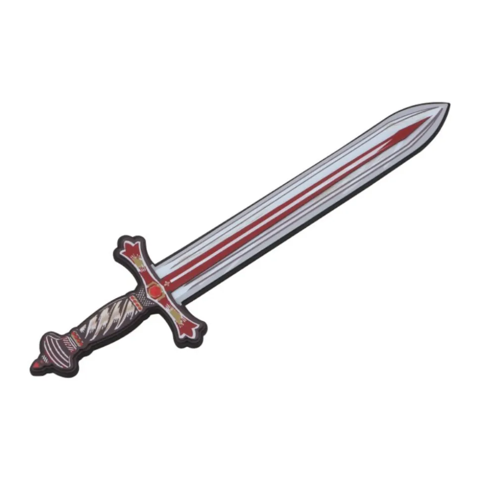 ÉPÉE CHEVALIER MÉDIÉVAL LION ROUGE MOUSSE EVA 45CM
