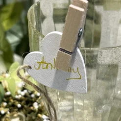 6 PENDENTIFS CURS BOIS CORDE NATURE 3.5CM BLANC