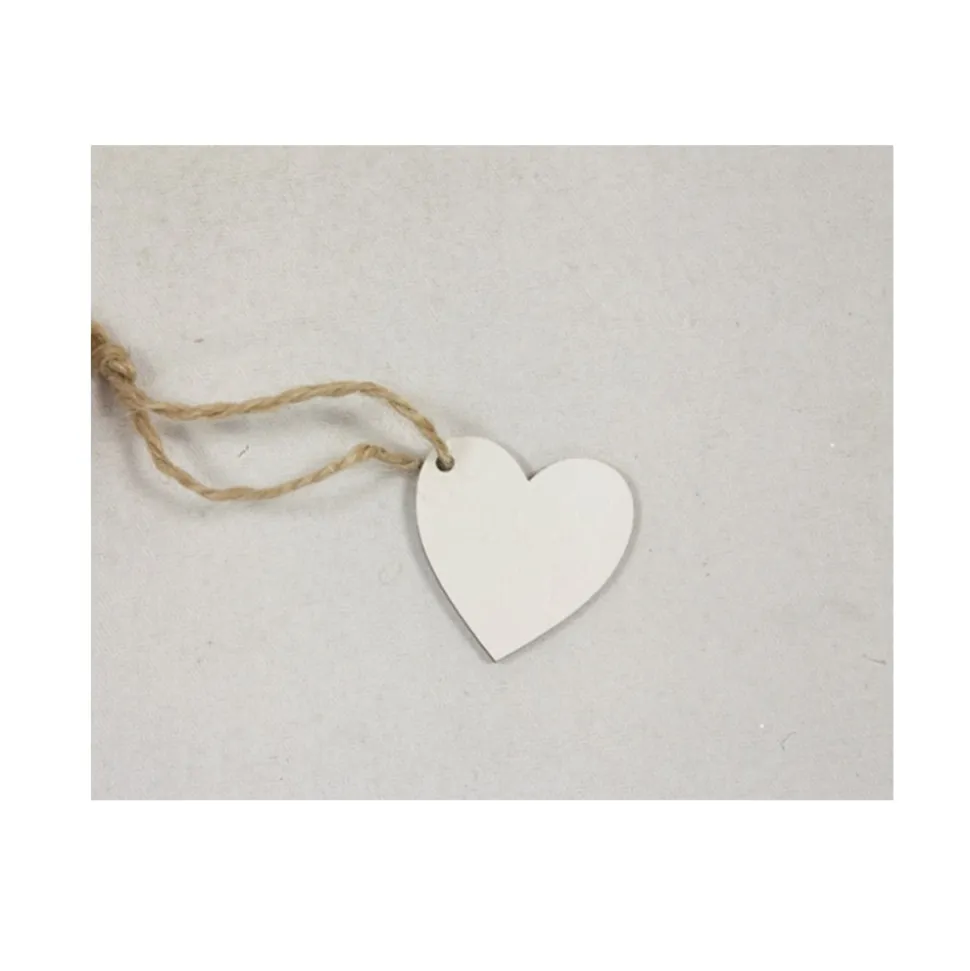 6 PENDENTIFS CURS BOIS CORDE NATURE 3.5CM BLANC