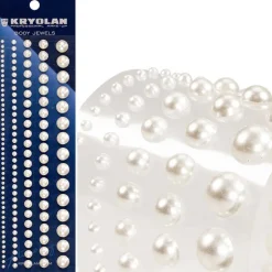PERLES BLANCHES AUTOCOLLANTES TAILLES ASSORTIES BLANCHES
