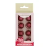 8 PERLES CHOCOLAT 2CM RUBIS