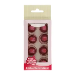 8 PERLES CHOCOLAT 2CM RUBIS