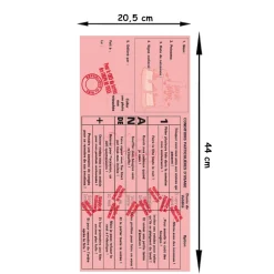 PERMIS CARTON FÊTER ANNIVERSAIRE 14.5X20.5CM ROSE