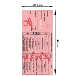 PERMIS CARTON FÊTER ANNIVERSAIRE 14.5X20.5CM ROSE