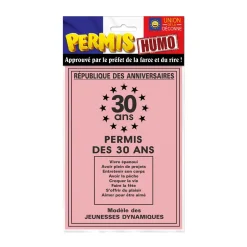 PERMIS DE LA 30 AINE