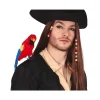 PERROQUET PLUMES ÉPAULE PIRATE 30CM ROUGE