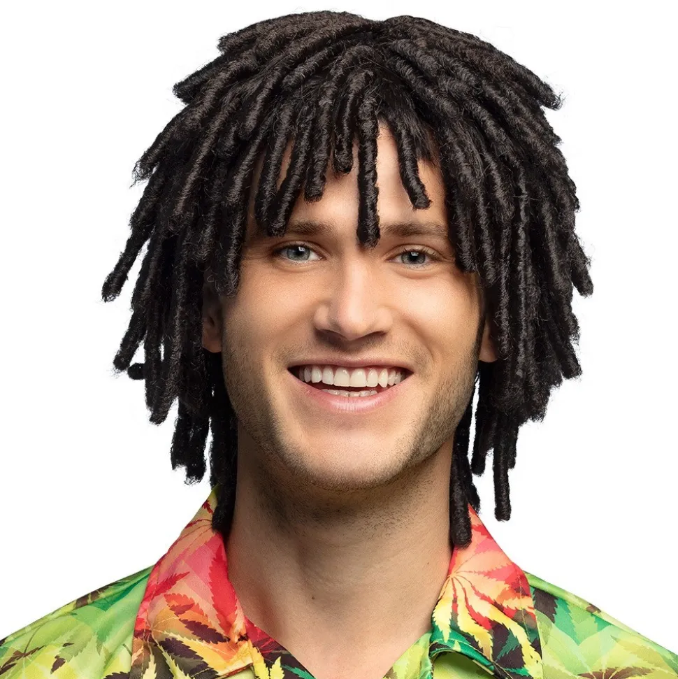 PERRUQUE AFRO DREADLOCKS COURT NOIR HOMME