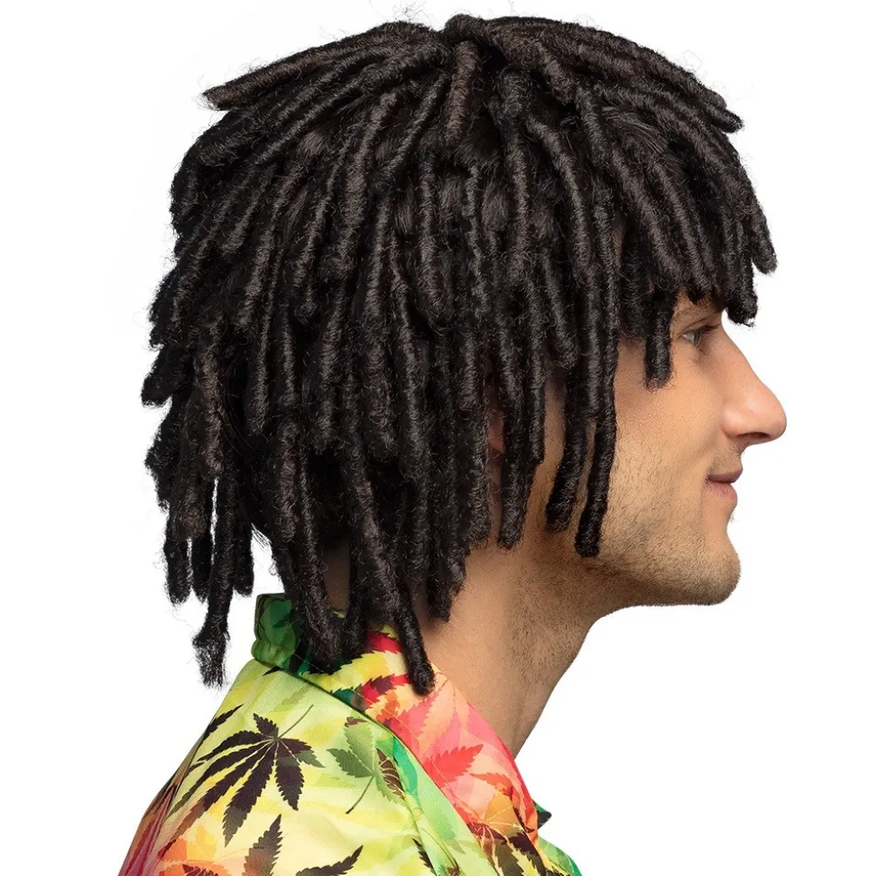 PERRUQUE AFRO DREADLOCKS COURT NOIR HOMME