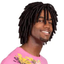 PERRUQUE AFRO DREADLOCKS COURT NOIR HOMME
