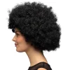 PERRUQUE AFRO GROOVE CHEVEUX BOUCLÉS NOIR ADULTE
