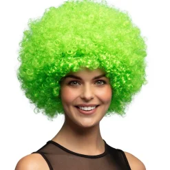 PERRUQUE AFRO GROOVE CHEVEUX BOUCLÉS VERT ADULTE