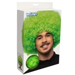 PERRUQUE AFRO GROOVE CHEVEUX BOUCLÉS VERT ADULTE