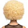 PERRUQUE AFRO GROOVE CHEVEUX BOUCLÉS BLOND ADULTE