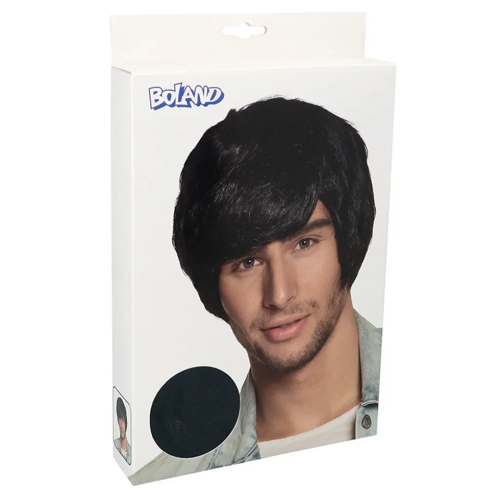PERRUQUE ANNÉE 70 NOIR ADULTE