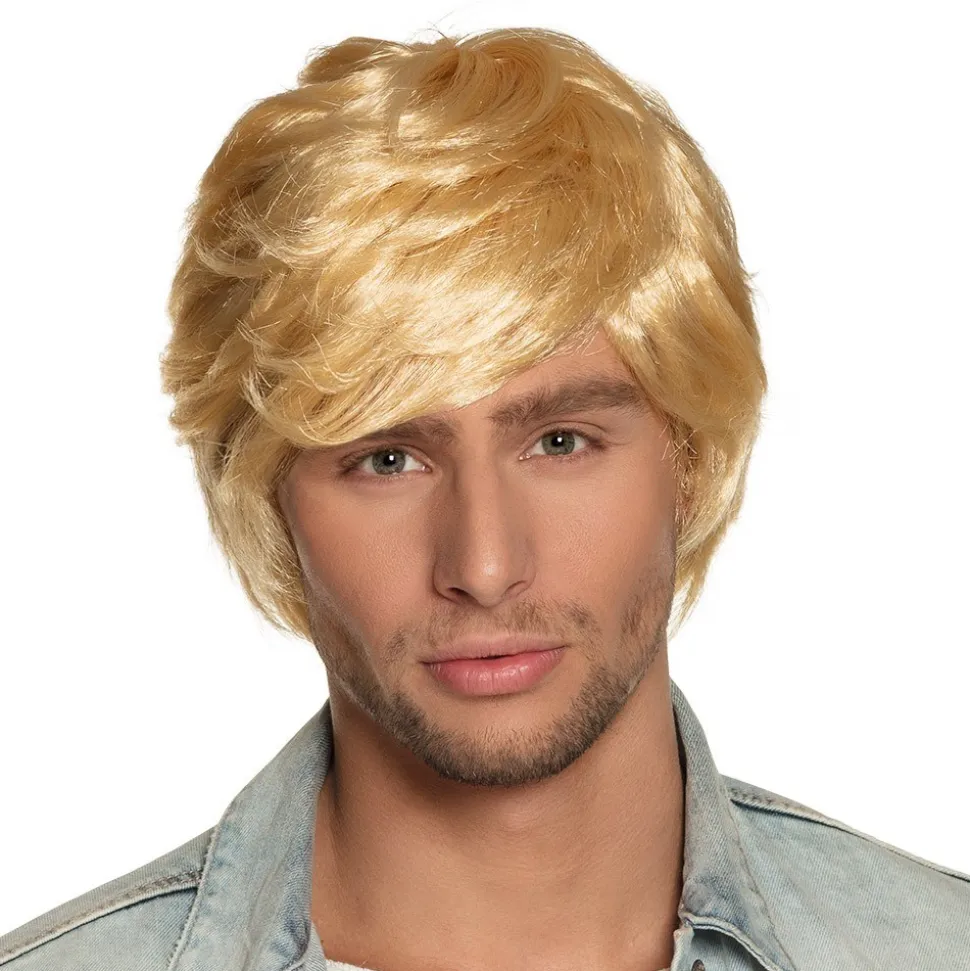 PERRUQUE ANNÉES 70 BLOND HOMME
