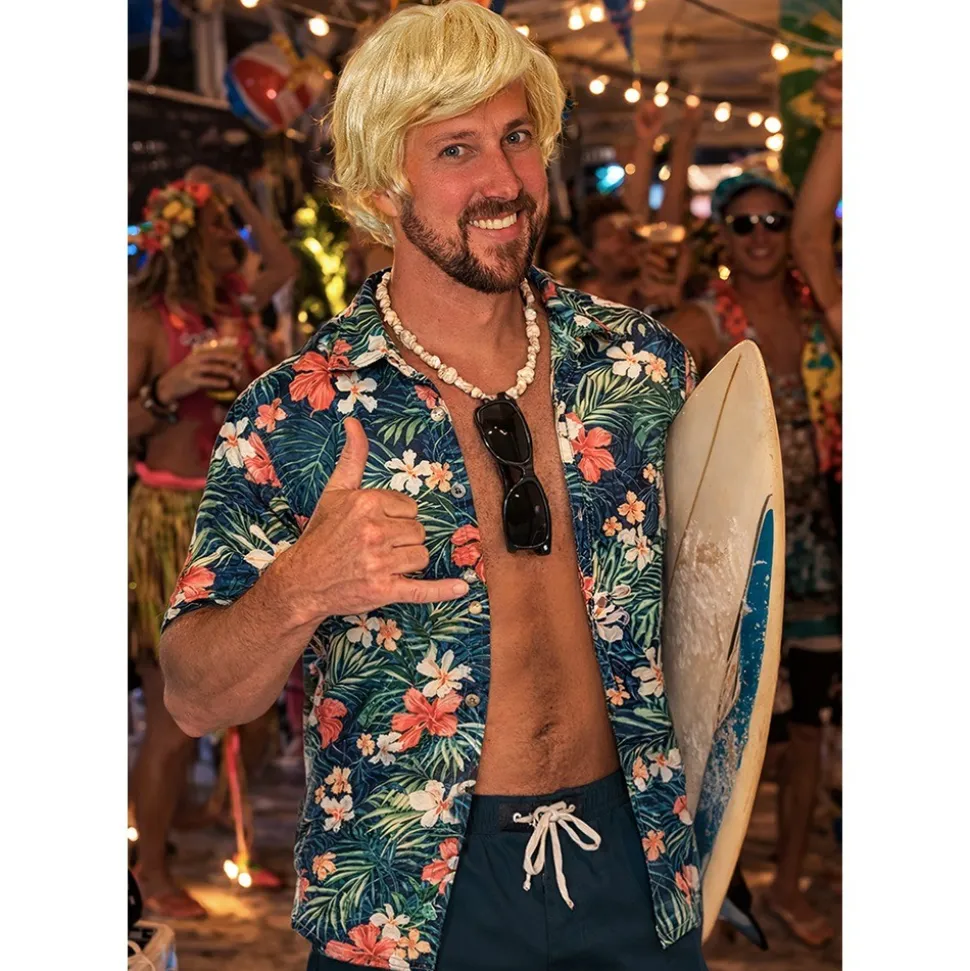 PERRUQUE ANNÉES 70 BLOND HOMME