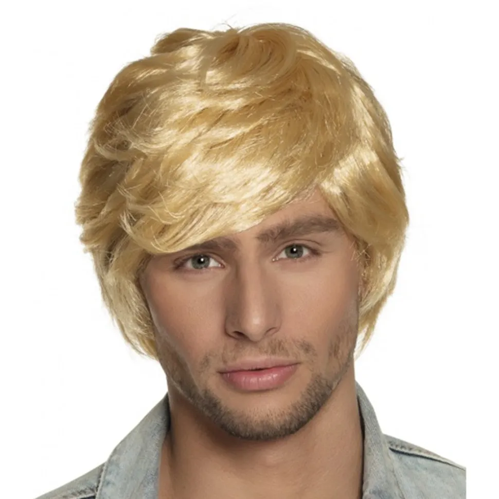 PERRUQUE ANNÉES 70 BLOND HOMME
