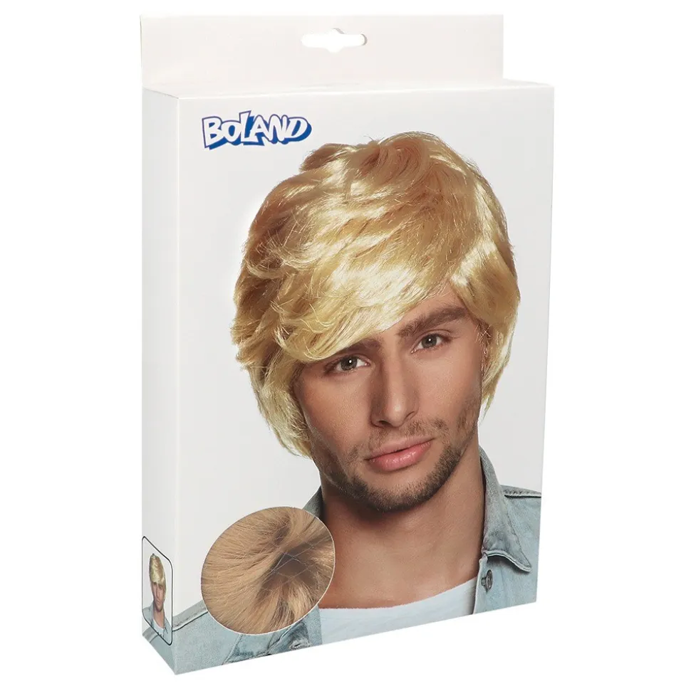 PERRUQUE ANNÉES 70 BLOND HOMME