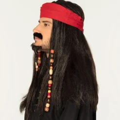 PERRUQUE BANDEAU PILOSITÉ PIRATE CARAÏBES HOMME